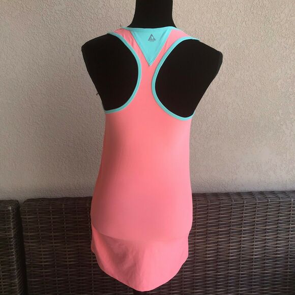 Zuzuzen Womens Tank Top Activewear Salmon Coral Peach Mint Green Yoga Athleisure - Picture 4 of 6